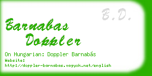 barnabas doppler business card
